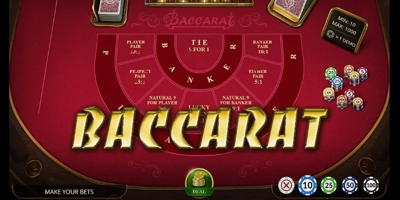 Cấu trúc bàn cược Baccarat trực tuyến uy tín