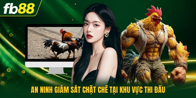 An ninh giám sát chặt chẽ tại khu vực thi đấu